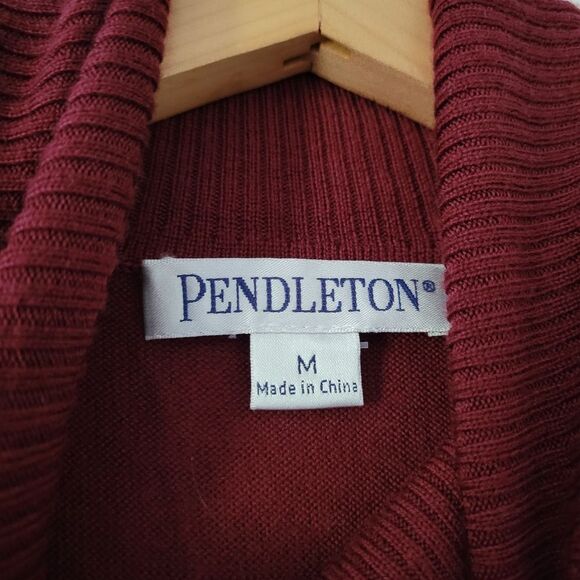 Pendleton Woollen Mills 100% Merino Wool Burgundy Turtleneck Soft M - Picture 5 of 7